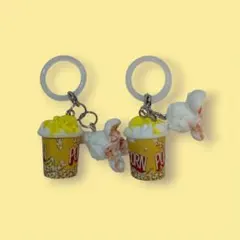 2個セット めじるしアクセサリー アンブレラマーカー チャーム ポップコーン