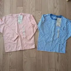 無印　クルーネック長袖Tシャツ 2枚セット 110のサムネイル