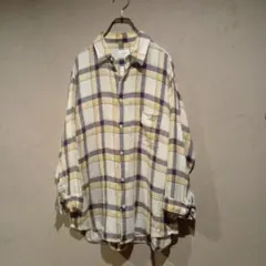 麻100%【URBAN RESEARCH DOORS】Lサイズ ７分袖シャツ