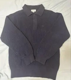 LACOSTE ラコステ ワッフルニットポロセーター ネイビー XSサイズ