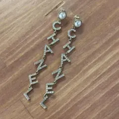 CHANEL シャネル ロングピアス ストーン パール E33