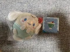 にっこりーノ　シナモン　サンリオ　ぬいぐるみマスコット　クリームソーダ