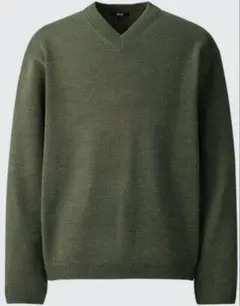 UNIQLO:C リラックスVネックセーター L カーキ