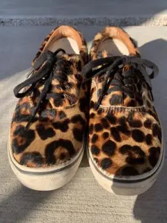 レア バンズ VANS エラ レオパード ヒョウ ファー ハラコ 26cm 8D