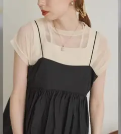 hinari チュールフレンチスリーブトップスのサムネイル