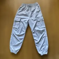 ハートモチーフ カーゴパンツ ブルーグレー