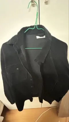 黒 コーデュロイ シャツジャケット