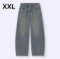 新品タグ付き GU バレルレッグジーンズ XXL 丈標準