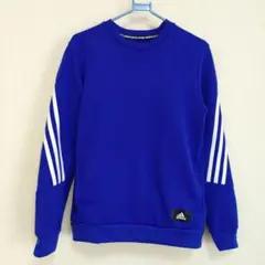 adidas 150 ボーイズ青 トレーナー 3本ライン