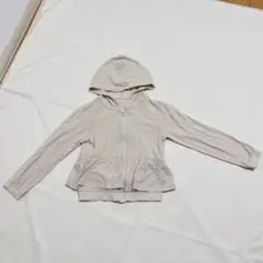 フード付きパーカー ベージュ　120cm