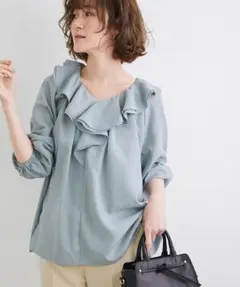 ROPE' PICNIC フロントラッフルフリルブラウス