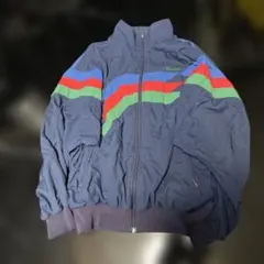 80sアディダス トラック ジャケット 刺繍 トレフォイルロゴ 3ストライプ