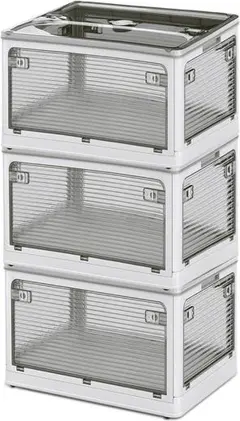 JPSunBloom 収納ボックス 折り畳み 積み重ね 蓋付き収納ボックス