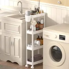 ❣️未使用品❣️隙間収納 収納ラック キッチンワゴン キャスター付 洗面所 台所