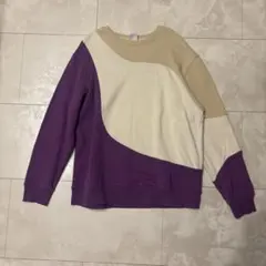 ZARA カラーブロック スウェット トレーナー XL