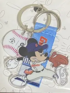 韓国KBO 釜山ロッテジャイアンツ　ミッキーマウス　キーホルダー