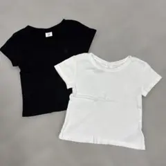 【美品】GAP ギャップベビーキッズTシャツ半袖　90㎝12-18 黒白セット