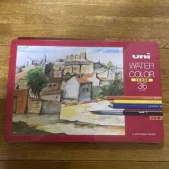 uni 水彩色鉛筆 36色セット