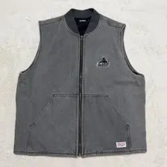 美品 XLARGE エクストララージ グレー デニム ベスト メンズ