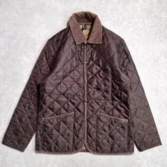 ラベンハム キルティングコートジャケット ブラウン 襟コーデュロイ 36