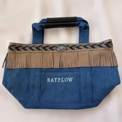 【未使用品】BAYFLOWフリンジロゴトートバッグ　Mサイズ