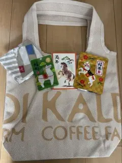 カルディ 福袋 トートバッグ 手ぬぐいエコバッグ 午年セット