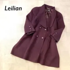 Leilian カシミヤ ブレンド ウール ロング コート ボルドーのサムネイル