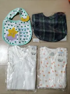 combi mini 　ワンタッチ肌着&肌着　スタイ2枚セット