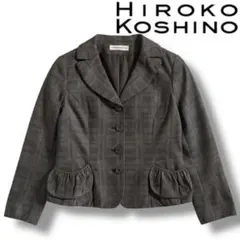 美品♡ ヒロココシノ チェック柄 お洒落デザイン♡ 中綿入り ジャケット