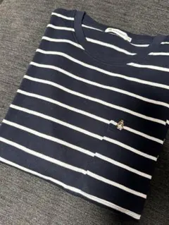 Hush Puppies メンズS ロングTシャツ　ネイビー