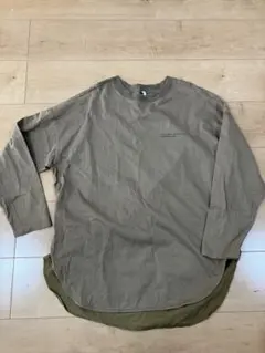 Dignite collier 長袖Tシャツ オリーブグリーン