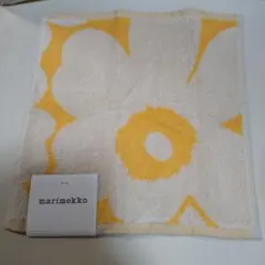 marimekko ウニッコ タオルハンカチ 26cm✕26cm オレンジ黄色 - メルカリ