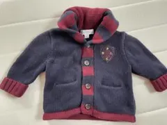 ラルフローレン カーディガン 3M ネイビー/ボルドー