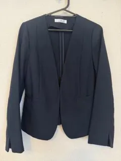 MEW'S REFINED CLOTHES ノーカラージャケット ネイビーのサムネイル