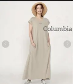 Columbia ベージュ ロングワンピース 半袖