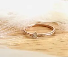 ダイヤモンド リング 0.05ct 選べる地金 Pt900 K18YG,PG