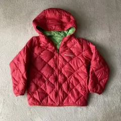 mont-bell リバーシブルダウンコート 100cm 赤/緑