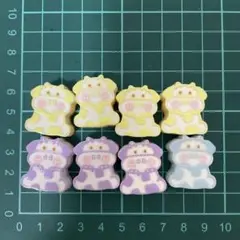 デコパーツ　プラパーツ　8個　牛　クッキー
