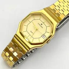 ユンハンス 腕時計 オクタゴン 八角形 クオーツ 昭和 ゴールド EWJ1006