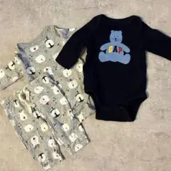 baby GAPギャップアニマルロンパース くま　セットまとめ売り新生児50cm