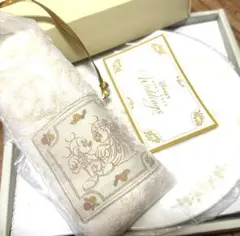ディズニー　フェアリーテイル　ウェディング　プレート2枚＋ハンドタオル　非売品