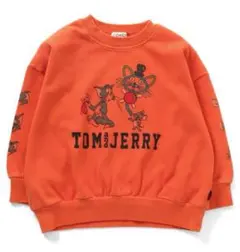 新品　定価3190円　スウェット トムとジェリー　オレンジ　110 トレーナー