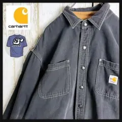 【人気デザイン】カーハート☆ワンポイントワッペンロゴジャケット 定番カラー L