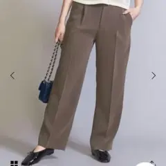 ユナイテッドアローズ　タックワイドストレートパンツ　モカ　Ｓ