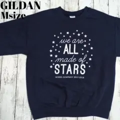 アメリカ古着　ギルダン　スウェット　ALLSTARS 両面プリント　星　アメカジ