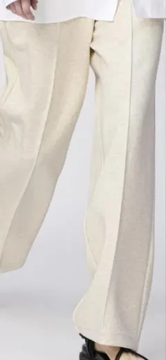 【新品ユニクロC】スウェットストレートパンツ　ナチュラル