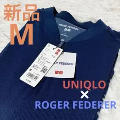 【新品】ユニクロ × ロジャーフェデラー ドライEXポロシャツ M ネイビー