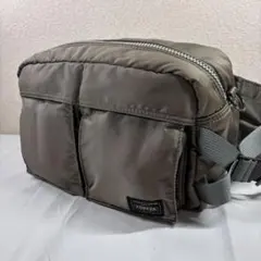 [極美品] PORTER タンカー ウエストポーチ セージグリーン
