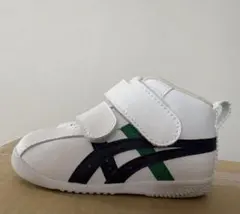 ASICS ベビーシューズ 12.5cm ホワイト/ネイビー/グリーン