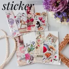 海外ステッカー ✿*4種まとめ売り コラージュ素材 ヴィンテージ 〘2〙